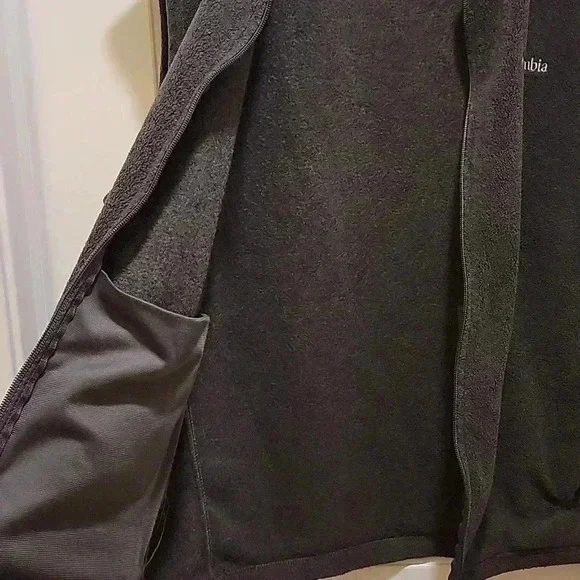 Columbia Grey Full Zip Fleece Vest Size Large - Picture 6 of 7